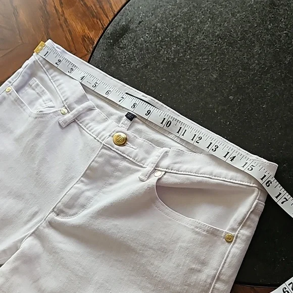 Juicy Couture White Mid Rise Skinny  Stretch Jeans Size 29 - Picture 13 of 16